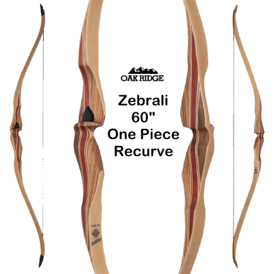 (image for) Oak Ridge Zebrali One Piece Recurve (60") RH 35 lbs *SALE*