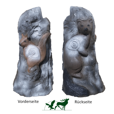 (image for) Leitold 3D-Target Stone with Squirrel and Marten