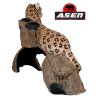 Wildcrete 3D Leopard on a Tree Log