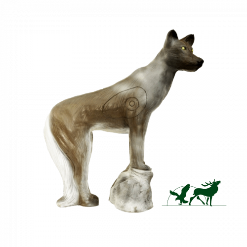 Leitold 3D-Ziel Wolf auf Stein