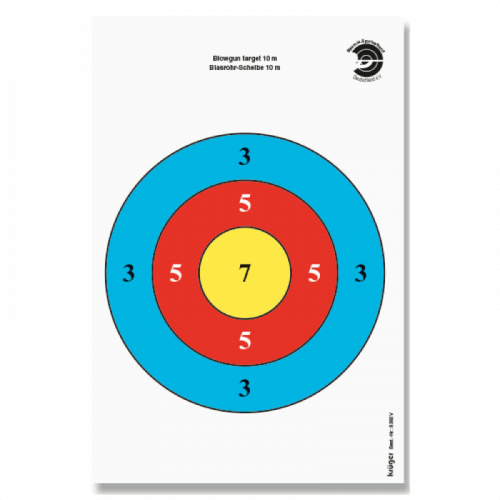 Krüger Zielscheibe für Blasrohr 10m BSVD