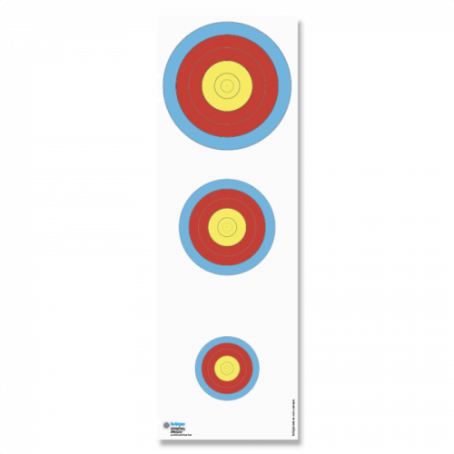 Krüger Target Face 3-Spot 100/75/50% for Training