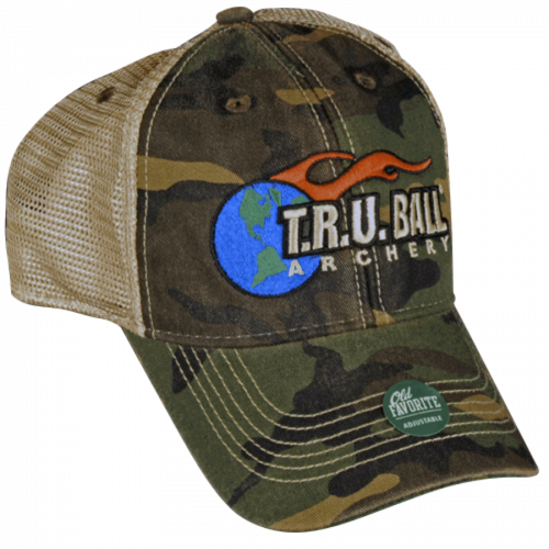 T.R.U. Ball Cap Mesh Woodland Camo